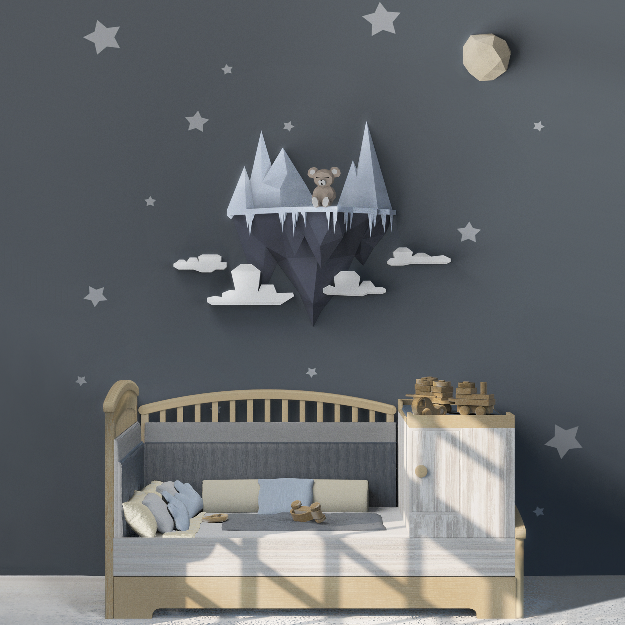 Papercraft, creation of paper sculptures from patterns
