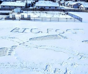 Big Foot Snow Art / Drawing