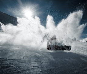 Snowboarding Snow Flying
